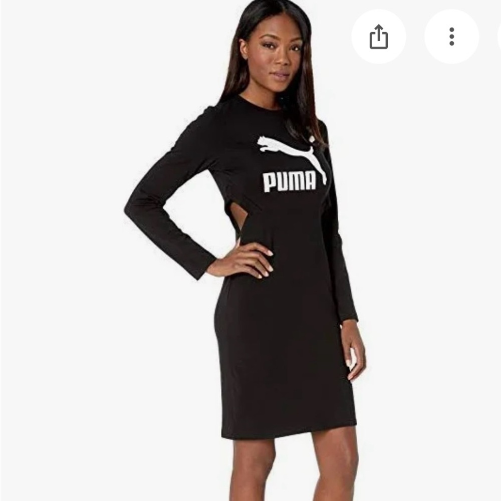 PUMA Women's Long Sleeve Black Dress